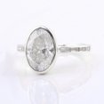 thumbnail image 5 of solitaire jewels 2.5CT Bezel Set Oval Moissanite Engagement Ring For Women, 18K White Gold, 5 of 8