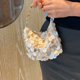 thumbnail image 5 of Guardurnaity Bolso de mujer blanco con cuentas brillantes y decoración tejida de conchas naturales. Ideal para fiestas, bodas y eventos. Bolsas de mensajero y de hombro, 5 of 5