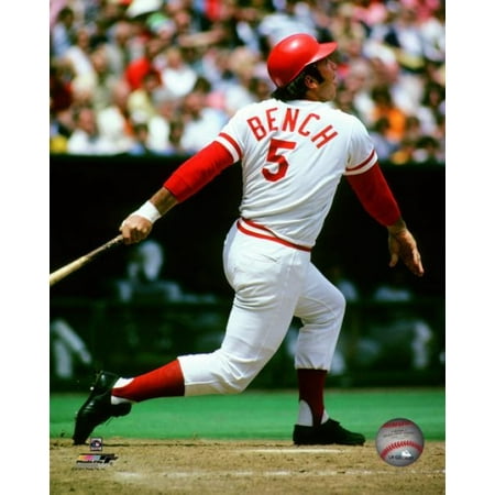Johnny Bench Memorabilia - Johnny Bench Action Photo Print
