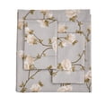 thumbnail image 5 of Melange Home Printed Design Cotton Collection 400TC Hemstitch Ivory Alabaster Rose Sheet Set and Pillowcases Ivory - Standard Pillowcase (Set of 2), 5 of 5