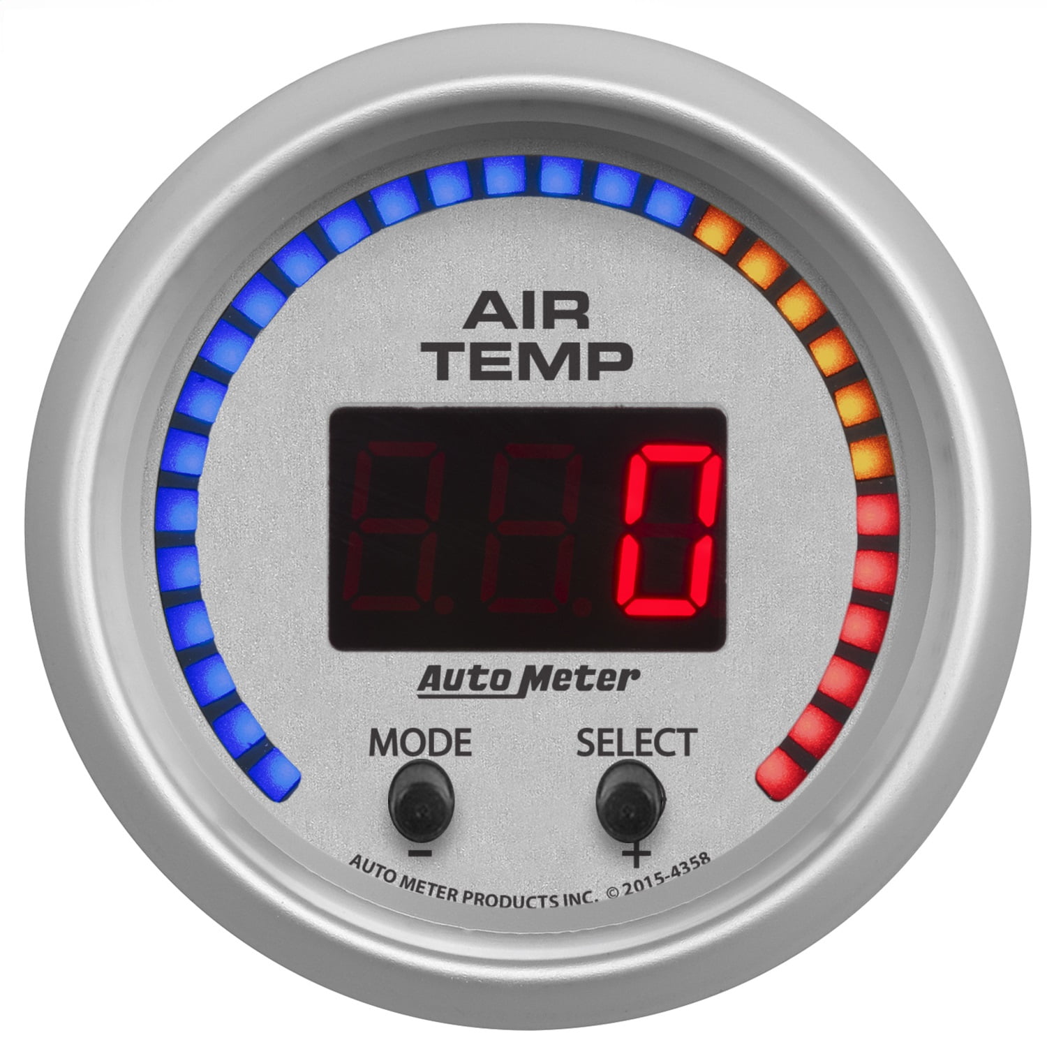 AutoMeter 4358 UltraLite Digital Air Temperature Gauge; 21/16 in