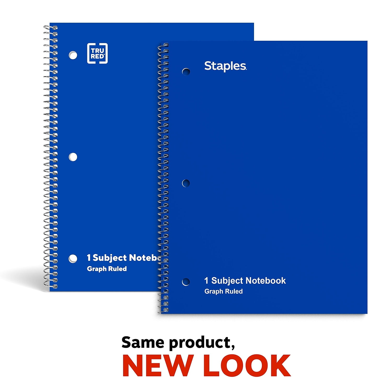 Staples 1-Subject Notebook 8' x 10.5' Graph Ruled 70 Sheets Blue (23985B) 132712