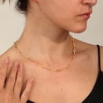 thumbnail image 1 of Stainless Steel Paperclip Chain Necklaces for Women Real 18K Gold Plated 17.72 inch, 1 of 6