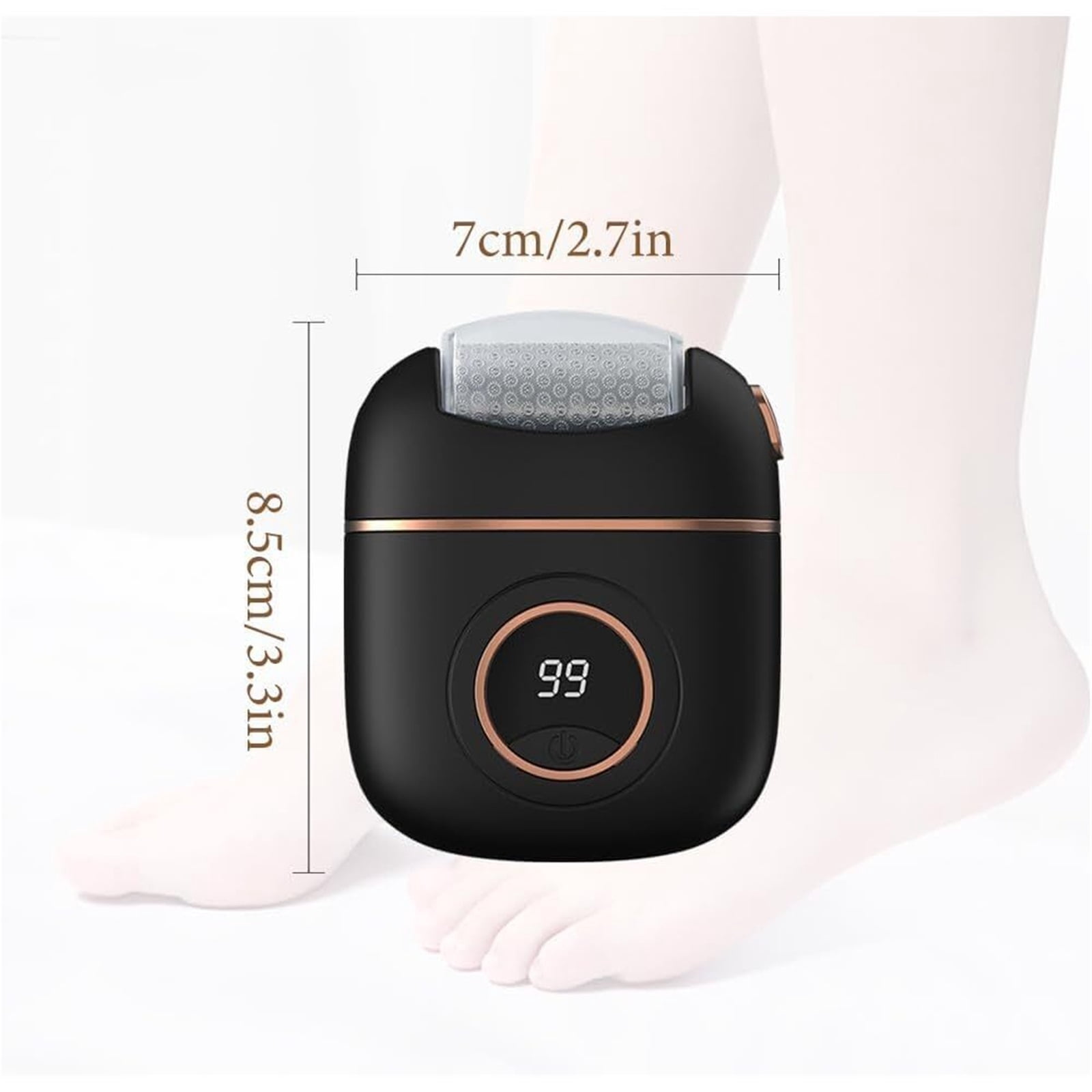 Electric Callus Remover for Feet, Portable Rechargeable Foot Repair and Grinding Device with Digital Display, Heel Polisher File for Men Women Dry Callus Dead Skin