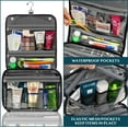 thumbnail image 4 of PAVILIA Hanging Toiletry Bag Women Men, Foldable Cosmetic Organizer Travel Bag, Water Resistant Makeup Bag Toiletries, Large Travel Essentials Kit (Black), 4 of 8