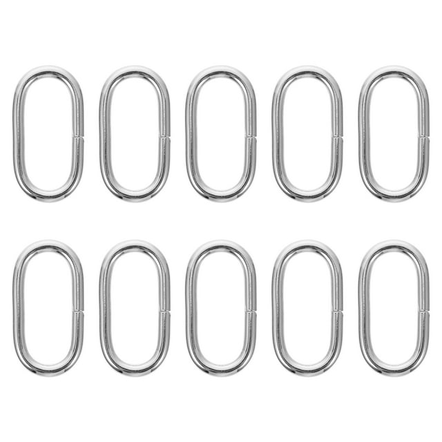 Miangastore Boucle Anneau Argent 10Ensemble 2x1x0.2In