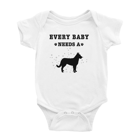 

Every Baby Needs A Belgian Laekenois Dog Cute Baby Romper For Boy Girl 0-3 Months