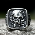 thumbnail image 3 of ZMY Home Gothic Pirate Skull Ring - Stainless Steel Signet Ring for Men - Octopus Kraken Tentacle Design Jewelry Gift (7), 3 of 6