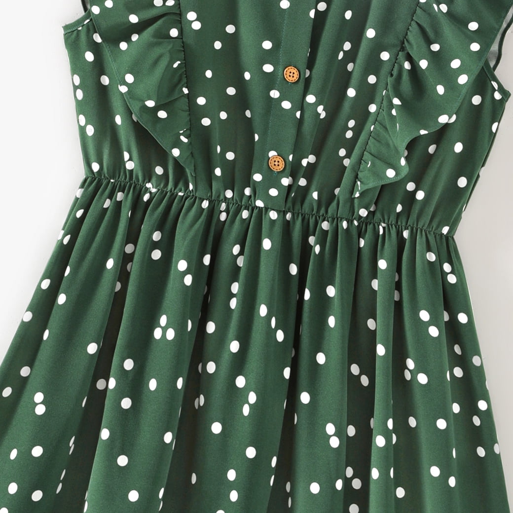 green emerald velvet dress Family Matching Tropical Print Outfits Mommy & Me Tank Dress & Dad/Kid
