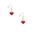 thumbnail image 2 of Delight Jewelry Silvertone 3-D Translucent Red Puff Heart Gold Tone Infinity French Earrings, 2 of 4
