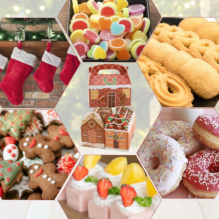 24 Pack Christmas Cookie Boxes for Gift Giving, Christmas Gift