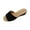 Black, variant on Black Women'S Slide Sandals Peep Toe Single Strap Low Wedge Heel Comfortable Lightweight Footwear For Summer Outdoor Casual Daily Wear Size 38