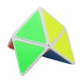 thumbnail image 1 of 2X2 Triangle Pyramid 2-Layer Pyraminx Magic Cube Speed Puzzle Twist Educational Toy White, 1 of 3