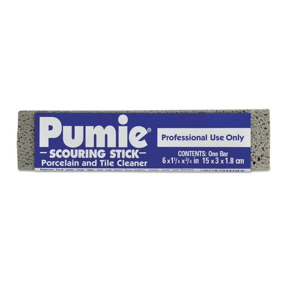 Pumie Scouring Sticks - 12 Pack - Gray Pumice Stone for Cleaning - Removes Rust, Mineral Deposits, Toilet Rings - Safe for Sinks, Tubs, Ovens & Cookware