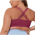thumbnail image 5 of Sports Bras for Women S-4X Plus Size Wireless High-Impact Push Up Bralettes Womens Stretchy Pullover Hollow-Out Athletic Workout Underwear Bra, 5 of 5