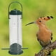 thumbnail image 5 of Comedero de plástico para pájaros, para ventana, para loros, con tubo transparente y rejilla de hierro (Atrovirens), 5 of 7