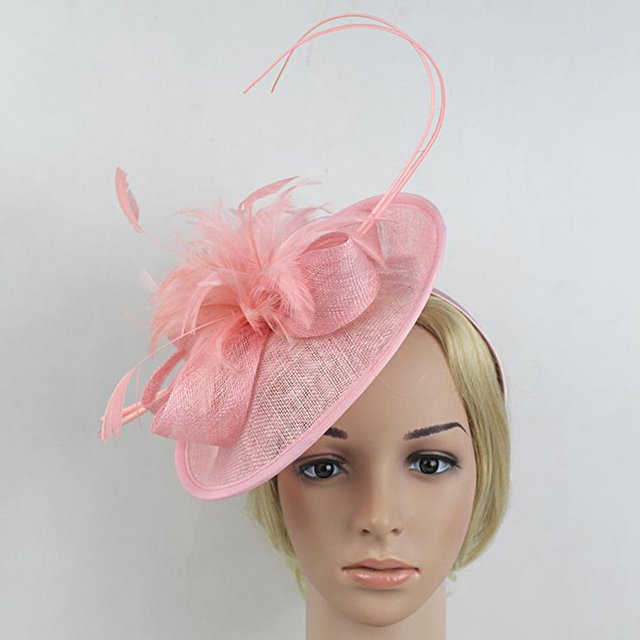 Horquilla Sombrero Clip de de Velo Decoración de Boda para Señora Nupcial Hairclip Headpiece Negro/Azul/Rosado Macarena Velo de novia de la horquilla