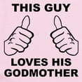 thumbnail image 2 of CafePress - This Guy Loves His Godmother Body Suit - Baby Light Bodysuit, Size Newborn - 24 Months, 2 of 4