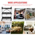 thumbnail image 7 of DNA MOTORING TOOLS-00430 3 Tier Folding Rolling Service CartCollapsible Utility Cart for Warehouse Workshops Restaurants, 7 of 7