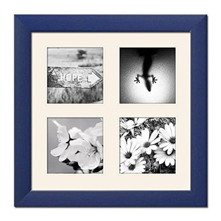 Blue Matted Instagram Collage Photo Frame - Four 4
