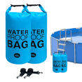 thumbnail image 1 of Pool Step Weights, Pool Ladder Weights for Above Ground Pools, Waterproof Sand Bags for Pool Steps 10Lx2PCS Blue, 1 of 7
