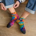 thumbnail image 3 of Naloa Vibrant Parrot Splash Art Ankle Socks for Women Non Slip Socks No Show Socks Classic Low Cut Casual Socks Casual Socks, 3 of 7