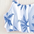thumbnail image 6 of Hellosay Two Piece Swimsuits for Girls Ruched Ruffle Bikini Surfing Swimwear Tree Summer Vacation Bathing Suit Size 7-15, 6 of 7