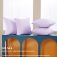 thumbnail image 4 of Deconovo Fundas de cojines decorativas - Juego of 4 Soft Linen Cushion Covers, Machine Washable Pillowcases for Sofa, Pastel Purple, 24x24 Inch, 4 of 7