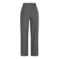 thumbnail image 4 of Women's Casual Solid Color Elastic Waist Pants - Loose Fit, Pockets Design, Polyester Fabric, Long Trousers, S-XXL, 4 of 5