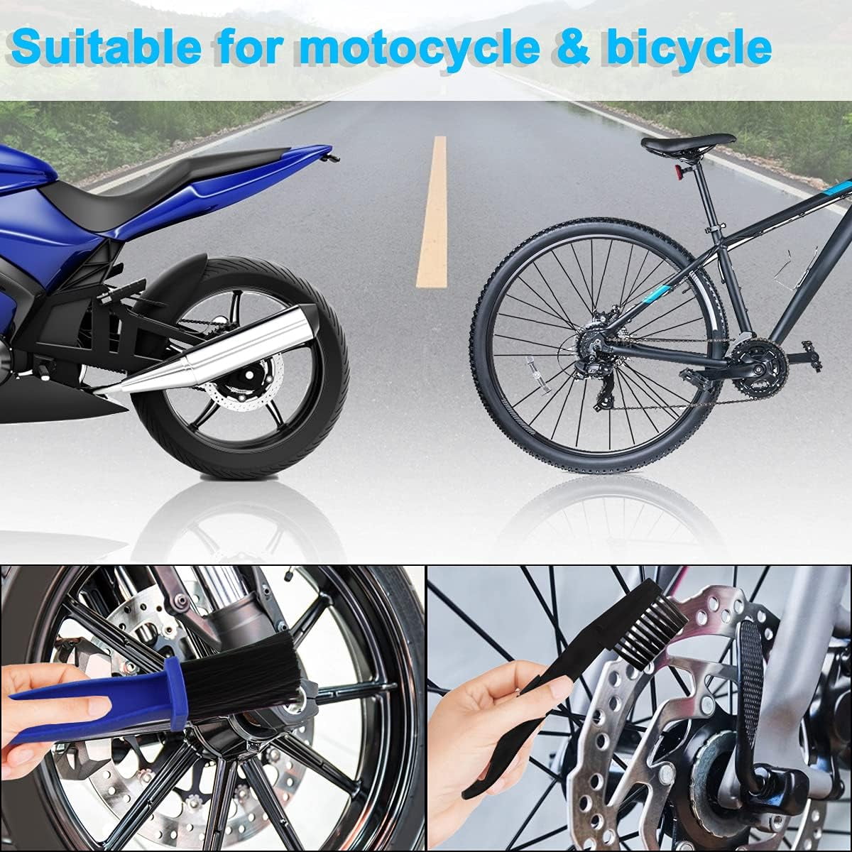 Nettoyeur De Chaine Velo Kit Nettoyage Vélo CLOPAE 7 En 1 - 500ml Nettoyant Brosses - Entretien Complet Produit Biodégradable Vélo