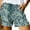 Army Green, variant on Pitauce Plus Size Shorts for Women Summer Tropical Flower Printed Lounge Shorts Elastic Waist Drawstring Casual Shorts Loose Wide Leg Shorts with Pockets
