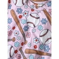 thumbnail image 5 of Spewahor Baby Girls Boys Summer Romper Short Sleeve Baseball Hat Gloves/Baseball Floral Print Playsuit, 5 of 9