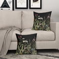 thumbnail image 3 of Spring Pillow Covers 20x20 Set of 2 Sage Green Black Floral Wild Flower Plant Vintage Botanical Print Decorative Throw Pillow Cases Outdoor Seasonal Farmhouse Decor for Sofa Couch Bed, 3 of 6