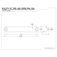 thumbnail image 2 of Kingston Brass BA2713C Milano 24-Inch Double Towel Bar in Polished Chrome, 2 of 5