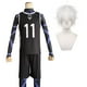 thumbnail image 5 of Peluca de disfraz de anime Blue Lock, Reo Nagi Mikage, camiseta negra, uniforme de entrenamiento deportivo de fútbol, red rosa sintética, 5 of 5