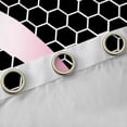 thumbnail image 4 of Homewish Geometric Honeycomb Blackout Curtains Set of 2 (52x84 Each) for Teens Boys Girls,Abstract Gradient Ombre Window Curtains,Pink White Hexagon Curtains and Drapes,Microfiber Bedroom Decor, 4 of 6