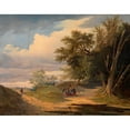 thumbnail image 3 of Anton Altmann 18x15 Black Modern Framed Museum Art Print Titled - Landscape (Approx. 1850), 3 of 5