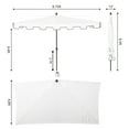 thumbnail image 4 of JONATHAN Y Sidney 9 ft. Half Market Patio Umbrella, Classic Mid-Century Rectangular with Crank, Wind Vent and UV Protection, White/Black, 4 of 10