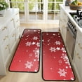 thumbnail image 4 of Kitchen Rugs Sets Of 2,Red Christmas Snowflake Pattern Anti Fatigue Kitchen Mat Rugs Non Slip Washable,Decorative Kitchen Floor Mats for Kitchen,Sink,Laundry,17"x47"+17"x47", 4 of 5