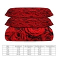 thumbnail image 2 of 3 Pcs Soft Bedding Set, Includes 1 Duvet Cover with Zipper And 2 Pillow Shams,Valentine's Day Rose Flower King(102"×90"), 2 of 8