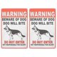 thumbnail image 1 of 2Pcs Beware of Dog Sign Metal Beware Dog Sign Warning Sign Garden Yard Dog Warning Sign, 1 of 2
