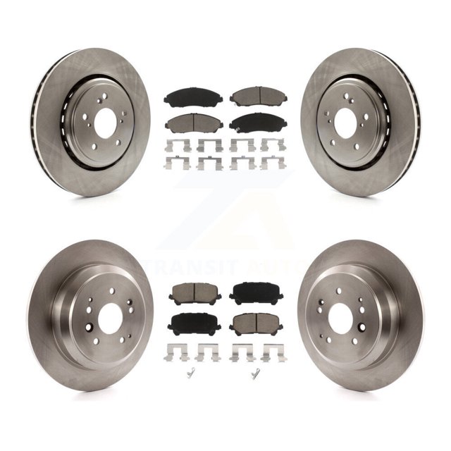 CMX Front Rear Disc Brake Rotors and Ceramic Pads Kit for Car 2014-2016 Acura MDX K8C-101284