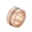 Rose Gold, variant on Roman Numeral Wire Wrap Ring for Women Stainless Steel Band with Single Row Zirconia Stackable Statement Jewelry Rose Gold Size 6