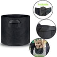 thumbnail image 6 of Garden Plant Bags / 5-Packs 5 Gallon Grow Bags/Aeration Fabric Pots/Handles (Black), 6 of 9