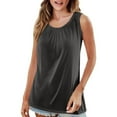 thumbnail image 2 of Ayolanni Women's Tops Gray Sleeveless Modal Cotton Pullover Solid Tank Tops Teen Girls Shirts 3x, 2 of 4
