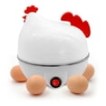 thumbnail image 1 of Vaporera De Verduras Y Hervidor De Huevos Portatil Kimhi Hervidora Electrica 350w Multifunción Capacidad De 7 Huevos Apagado Automático Con Forma De Gallina Color Blanco, 1 of 6