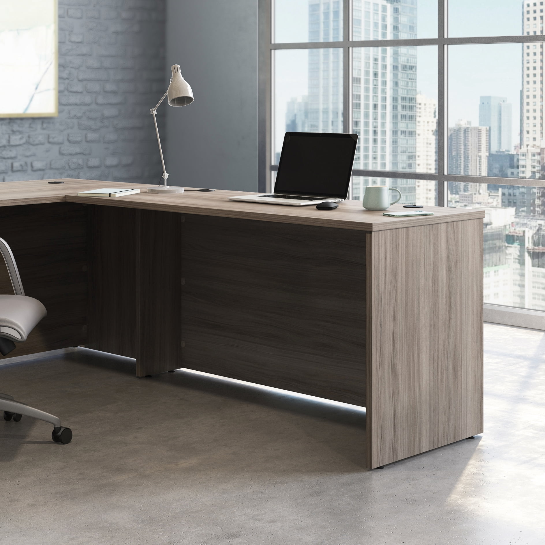 Astoutdoor Desk 60 x 24 in, Brown Finish
