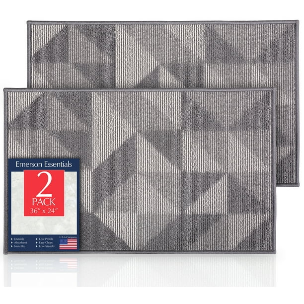 Emerson Essentials Doormats, Indoor Outdoor Rubber Durable Door Mat