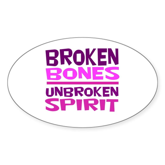 CafePress - Broken Bones Sticker - Sticker (Oval)