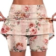 thumbnail image 1 of LVHAOGJOB Shorts pour Femmes Grande Taille Athlétiques avec Doublure Taille Haute 2 en 1 Imprimé Multicolore Shorts de Course Confortables pour Femmes, 1 of 5